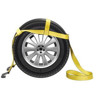 2Pcs Car Basket Straps Adjustable Tow Dolly Tire Basket Straps with Flat Hooks - Image 12