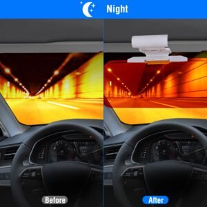 Sun Visor Extender for car 2 in 1 Anti-glare Driving Visor with Adjustable View Angles Day Night Automobile Sun Anti-UV Block Visor for Clearer Vision - Image 10