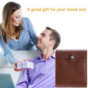 Men?s Wallet PU Leather Bifold Purse Slim RFID Blocking Card Holder Cases w/ 2 ID Window Coin Pocket - Image 10