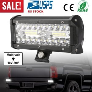 7" LED Light Bar 120W 12000LM LED Work Light Pods Offroad Driving Lights IP67 Waterproof Fog Light Spot Flood Beam for Jeep Trailer Truck Bus Boat - Image 12