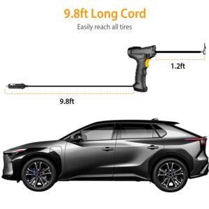Portable Car Tire Inflator DC 12V Digital Car Air Pump Compressor Electric Air Pump w/LED Light 150PSI - Image 8
