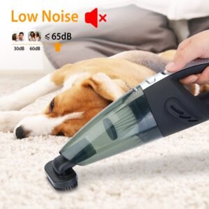 Car Handheld Vacuum Cleaner Cordless Rechargeable Hand Vacuum Portable Strong Suction Vacuum w/ Hose Nuzzle Brush For Dust Pet Hair - Image 14