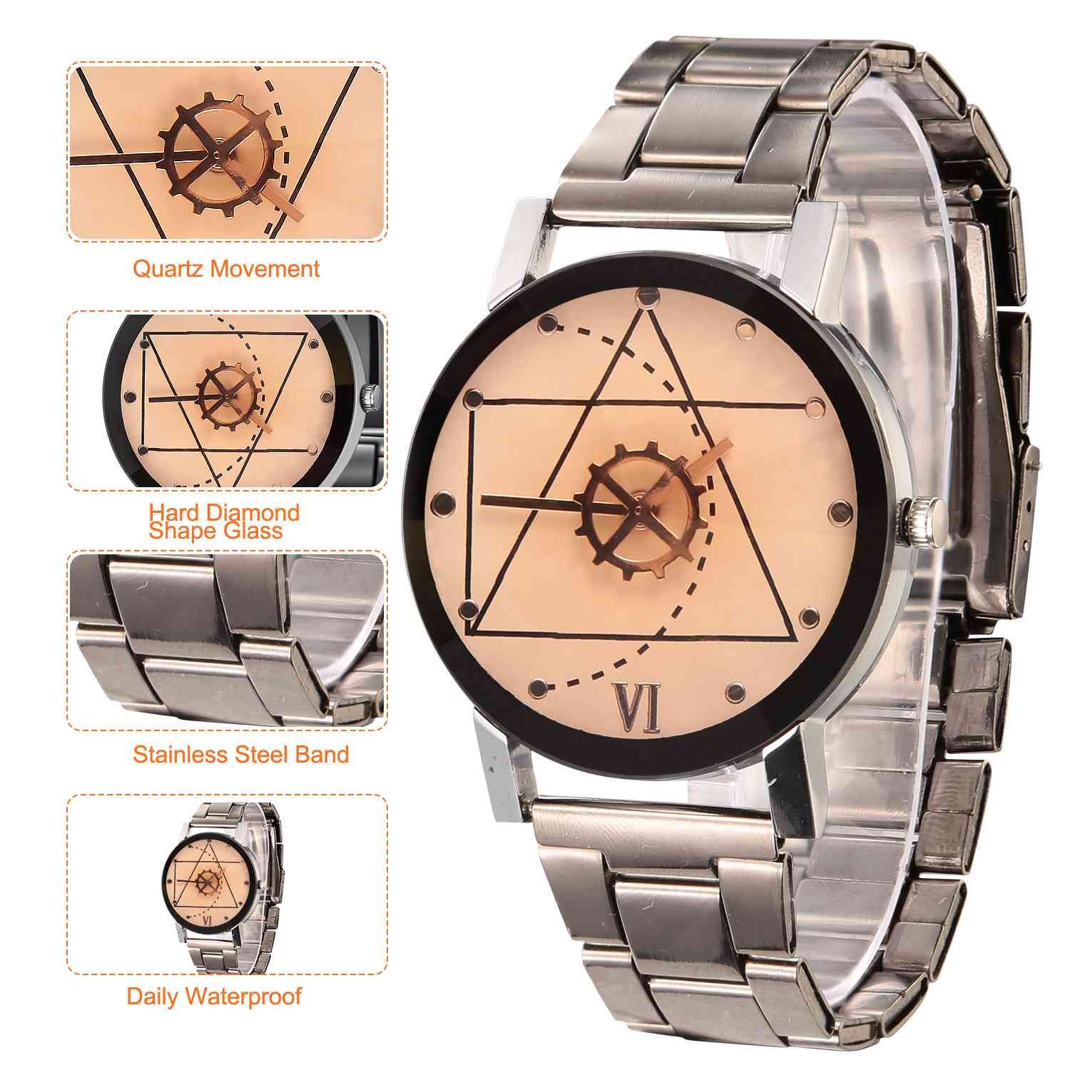 Couples Quartz Watch Men Women Stainless Steel Wrist Watch Ultra-Thin Cutting Craft Luxury Fashion - Image 9