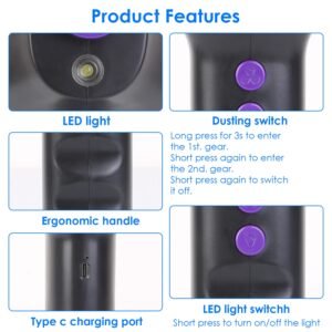 Electric Cordless Air Duster Blower Compressed Air Duster for Computer Keyboard PC Portable Rechargeable Air Blower with Built-in LED Light - Image 13