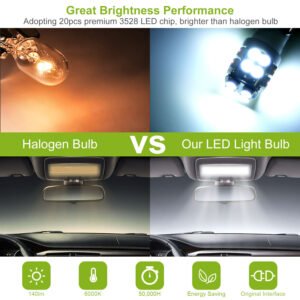 10Pcs 12V T10 LED Light Bulb Wedge Base Interior Dome Map LED Lights License Plate Trunk Side Positioning Lights 6000K White - Image 12