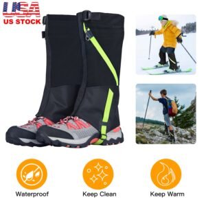 Leg Gaiters Waterproof Snow Boot Gaiters Snow Legging Shoe Gaiters Leg Cover for Walking Hunting Mountain Climbing Snowshoeing - Image 3