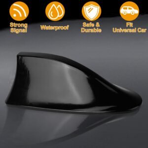 Car Shark Fin Antenna Cover Waterproof Signal Car Antenna Replacement w/ Adhesive Tape Base Fits for Universal Auto Cars Ford Van Truck Jeep SUV - Image 4
