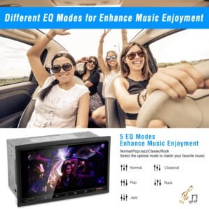 7In Universal Wireless Car MP5 Player 1080P Video Player Stereo Audio FM Radio Aux/USB Input with Rear View Camera Remote Control - Image 13