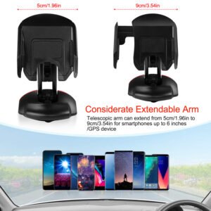 Car Phone Holder Washable Strong Sticky Gel Pad Adjustable Dashboard Phone Mount Cradle for iPhone XS 8 7 Plus Samsung S9 - Image 8