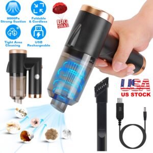 120W 9000PA Cordless Handheld Vacuum Cleaner w/ Searchlight Portable Rechargeable Car Auto Home Duster - Image 5