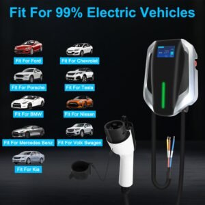 Level 2 Electric Vehicle Charger EV Wall Charger Car Charging Station with 2 Swipecards Digital Display Gun Locking for Home Garage - Image 9