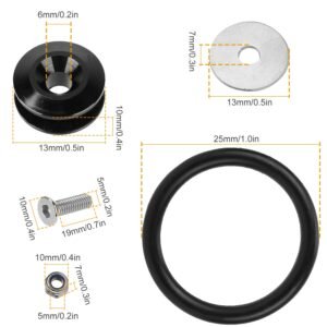5Set Car Quick Release Bumper Fasteners Front Rear Bumper Holders Trunk Fender Hatch Lids Kit - Image 10