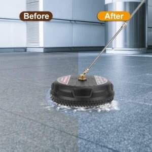 15in High Pressure Flat Surface Cleaner 4000PSI Disc Power Washer Broom w/ 2 Washer Extension Wands 2 x Replacement Nozzles - Image 6
