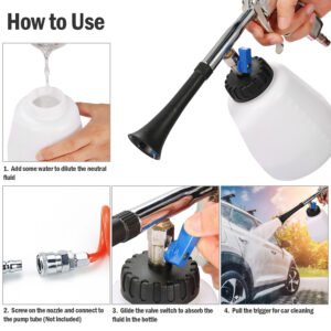 Car Cleaning Gun Air Pulse Sprayer Dust Removal Nozzle Washer Interior Exterior Cleaner Seat Floor Carpet Door Panel Kitchen - Image 12