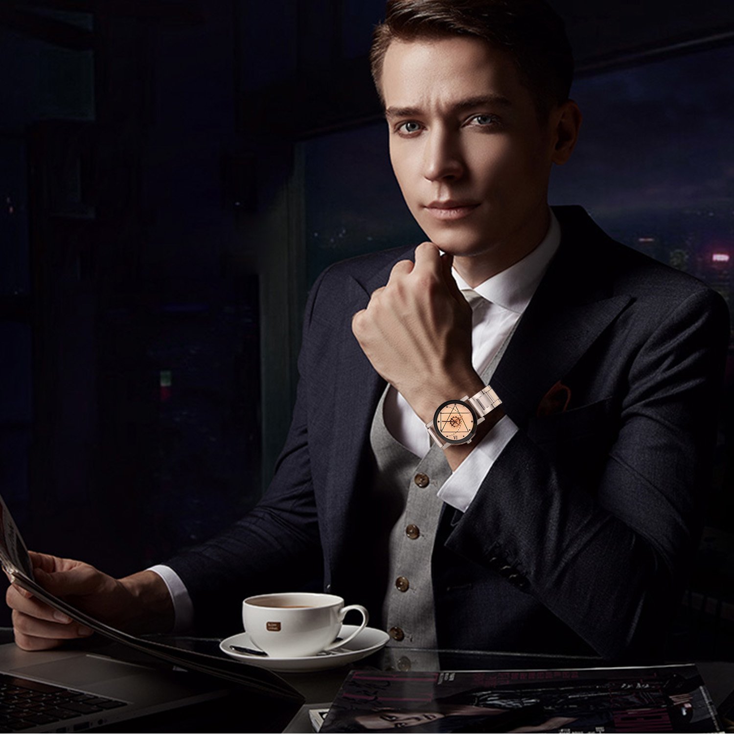 Couples Quartz Watch Men Women Stainless Steel Wrist Watch Ultra-Thin Cutting Craft Luxury Fashion - Image 7