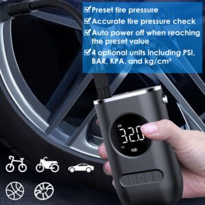 Car Tire Inflator Pump Portable Car Air Compressor Wireless Electric Air Pump 150 PSI with LED Light - Image 6