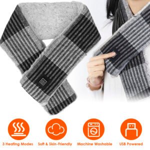 Electric Heated Scarf USB Heating Neck Wrap Unisex Winter Heated Neck Shawl Soft Warm Scarves w/ 3 Heating Modes - Image 2