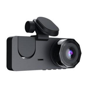 3 Channel Dash Cam Front Inside Rear Vehicle Driving Recorder Car DVR with 32G MMC Card G Sensor Motion Detection Parking Monitor Loop Recording - Image 2