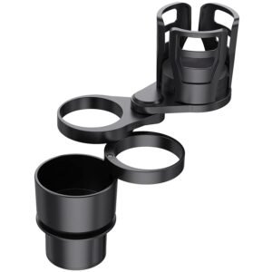 4 In 1 Car Cup Holder Expander Adapter Multifunctional Water Cup Mount Stand 360? Rotating Drink Bottle Organizer with Adjustable Base