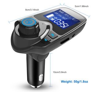 iMounTek Car Wireless FM Transmitter MP3 Player Hand-Free Call USB Charger AUX Input TF Card USB Flash Drive - Image 9