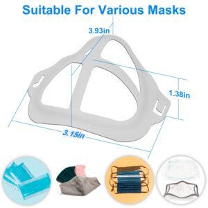10Pcs 3D Mask Bracket Comfortable Breathing Mouth Mask Inner Support Frame Washable Reusable Mask Holder Stand - Image 11