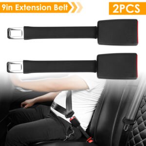 2Pcs Car Seat Belt Extender 9in Buckle Tongue Webbing Extension Safety Belt Auto Belt Clip Lengthening - Image 6
