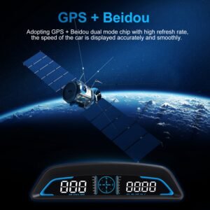 Universal Car HUD GPS Head up Display Speedometer Odometer with Acceleration Time Compass Altitude Driving Distance Over Speed Alarm HD LED Display fo - Image 6