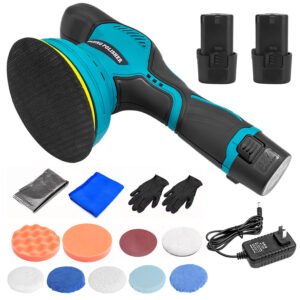 Cordless Car Buffer Polisher with 2Pcs 1500mAh Rechargeable Batteries 8 Speed Levels Wireless Polishing Waxer Machine Kit for Car Detailing - Image 13