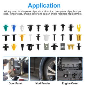 500Packs Bumper Fastener Rivets 30 Kinds Bumper Push Clips Fender Replacement Universally Fit for Honda Toyota Car Panel Skirt Shield Retainer - Image 4