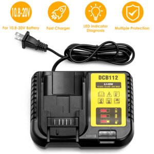 Rapid Charger Replacement Fit for Dewalt 10.8-20V Battery DCB107 DCB101 DCB200 DCB205 - Image 3