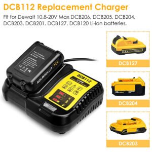 Rapid Charger Replacement Fit for Dewalt 10.8-20V Battery DCB107 DCB101 DCB200 DCB205 - Image 6