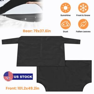 Magnetic Car Windshield Cover Front Rear Car Windshield Protector against Snow Sun Dirt Leaves Fit for All Cars Oxford Fabric Waterproof Heat-Resistan - Image 6