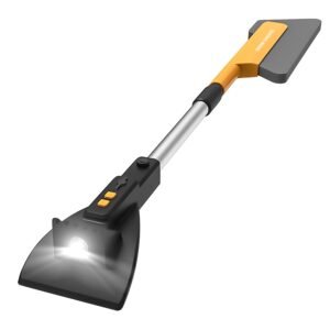 3 In 1 Car Snow Removal Shovel with Lights Car Snow Removal Tool Telescopic Windshield Ice Scraper Snow Brush Shovel - Image 2