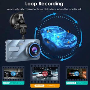 720P Dual Dash Cam Car Camera Recorder Looping Recording Car DVR Driving Vehicle Recorder with Motion Detection Light - Image 9