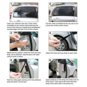 2PCS Universal Car Rear Window Mesh Sunshade - Image 12