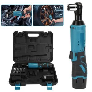 3/8? Cordless Electric Ratchet Wrench Set Right Angle Wrench with 2Pcs 1200mAh Batteries and Charger 7 Sockets 400RPM - Image 6