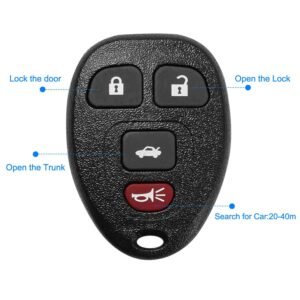 2 Keyless Entry Car Key Remote Key Fob Case Button Pad Replacement for 2009-2012 Chevrolet Malibu KOBGT04A - Image 3