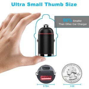 2Pcs 100W USB Type-C Car Charger QC4.0 PD3.0 USB Fast Charging Adapter Dual Port Car Cigarette Lighter Compatible with iPhone14/13/12 IPad Samsung - Image 7