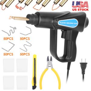 70W Plastic Welder Car Bumper Repair Kit Hot Stapler Welding Gun Plastic Repair Machine Soldering Tool with 200 Staples Pliers Cutter - Image 5