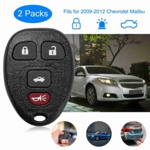 2 Keyless Entry Car Key Remote Key Fob Case Button Pad Replacement for 2009-2012 Chevrolet Malibu KOBGT04A - Image 2