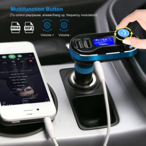 Car Wireless FM Transmitter Dual USB Charger Hands-free Call MP3 Player Aux-in LED Display Remote Controller - Image 10