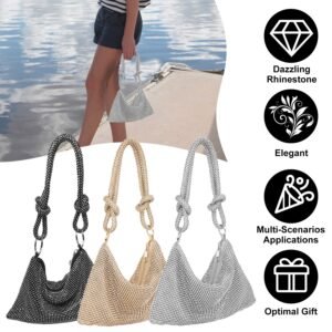 Women Glitter Evening Bags Shiny Rhinestone Lady Handbag Purses for Parties Wedding Cocktail - Image 6