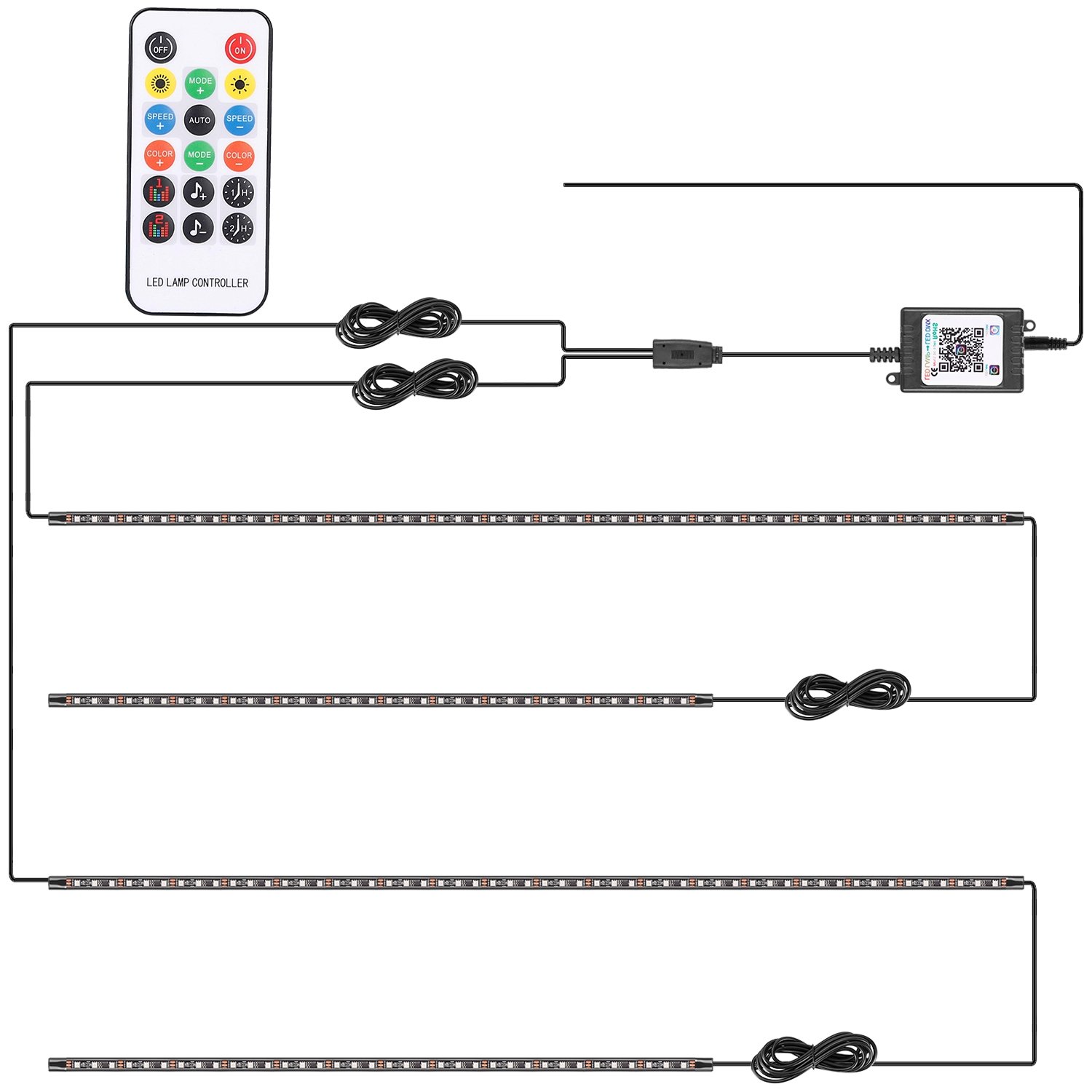 Waterproof RGB Underglow LED Strip Remote App Control Car Underbody Light Music Control Exterior Underbody Lights DC 12V - Image 13