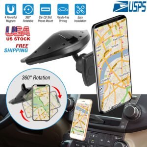 Car Phone Holder CD Slot Phone Mount Stand 360? Rotatable Magnetic Smartphone GPS Hands-free Driving Holder For iPhone XS/XS Max/Samsung Galaxy S11/S1 - Image 2