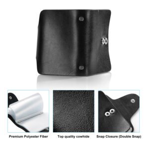 Credit Card Holder Card Organizer Pouch PU Leather Case Snap Closure with 26Pcs Card Slots - Image 7