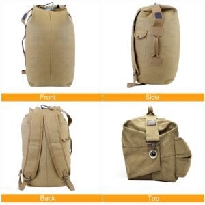 Canvas Backpack Outdoors 25L Travel Laptop Bag Camping Hiking Tactical Military Sport Bags - Image 8
