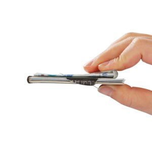 Slim Clip Double Sided Money Clip Credit Card Holder Wallet Stainless Steel - Image 13