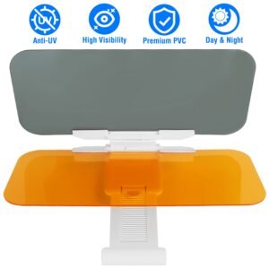 Sun Visor Extender for car 2 in 1 Anti-glare Driving Visor with Adjustable View Angles Day Night Automobile Sun Anti-UV Block Visor for Clearer Vision - Image 4