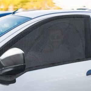 2Pcs Car Front Window Shades Stretchy Car Side Window Screen?Mesh Window Cover?for Car Heat Shading UV Privacy Protection - Image 12