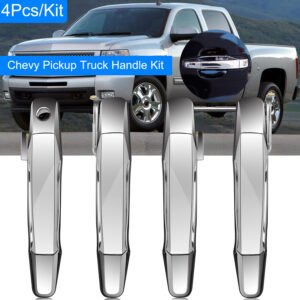 iMounTEK 4pcs Chrome Outer Handles Outside Exterior Door Handles Front Rear for Chevy Pickup Truck 2007-2013 Suburban Sierra Silverado Escalade Cadill - Image 2